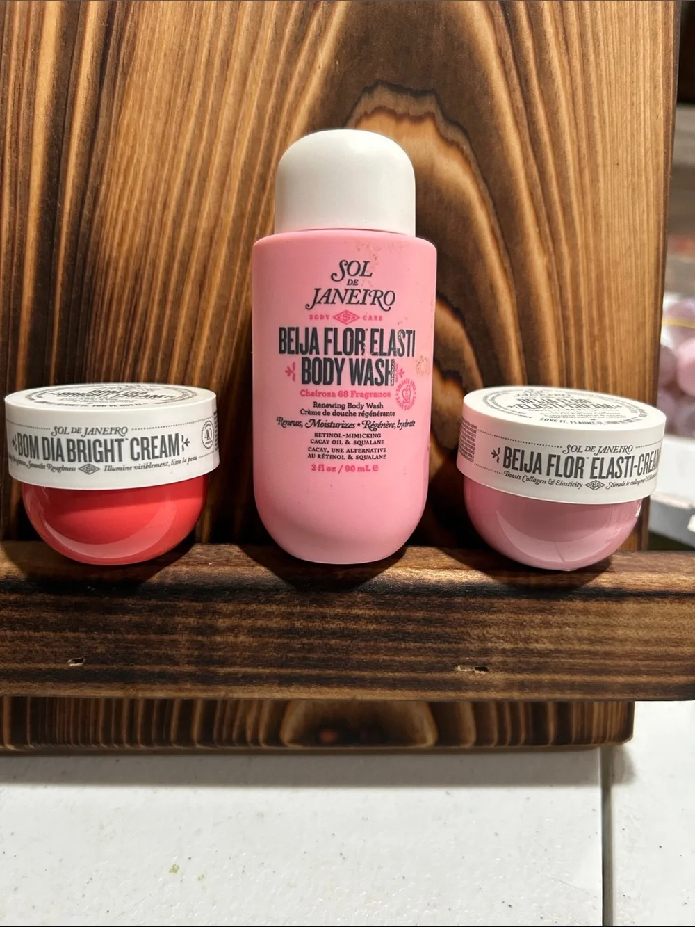 Sol de Janeiro Pink Beija Flor Elasti-Body Wash with Matching Creams